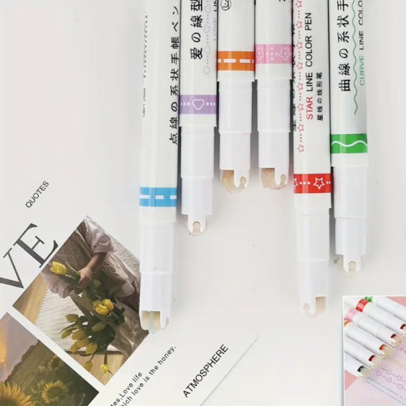 Minoar Şekilli Desen Baskılı 6'lı Kalem Seti